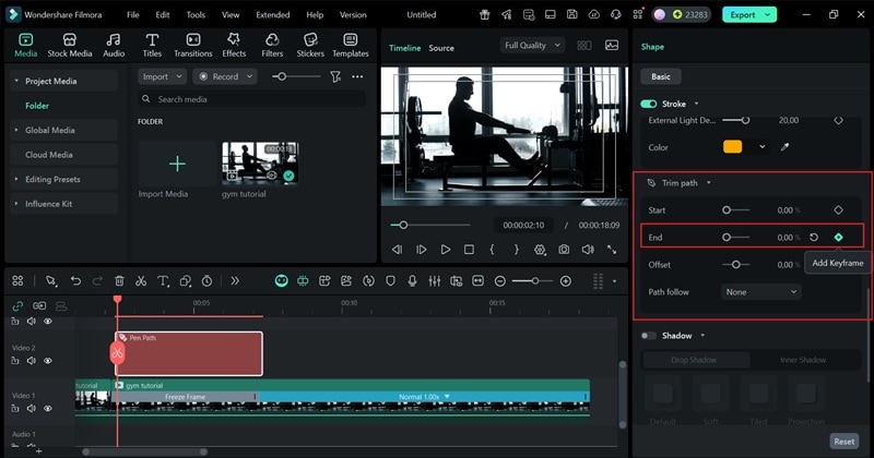 add keyframe at the start