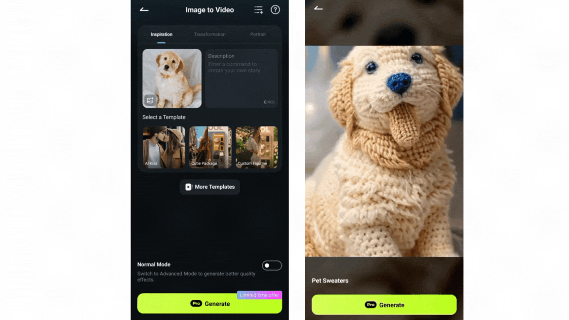use ai image to video