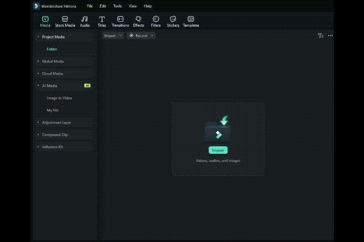 ai image tool in filmora