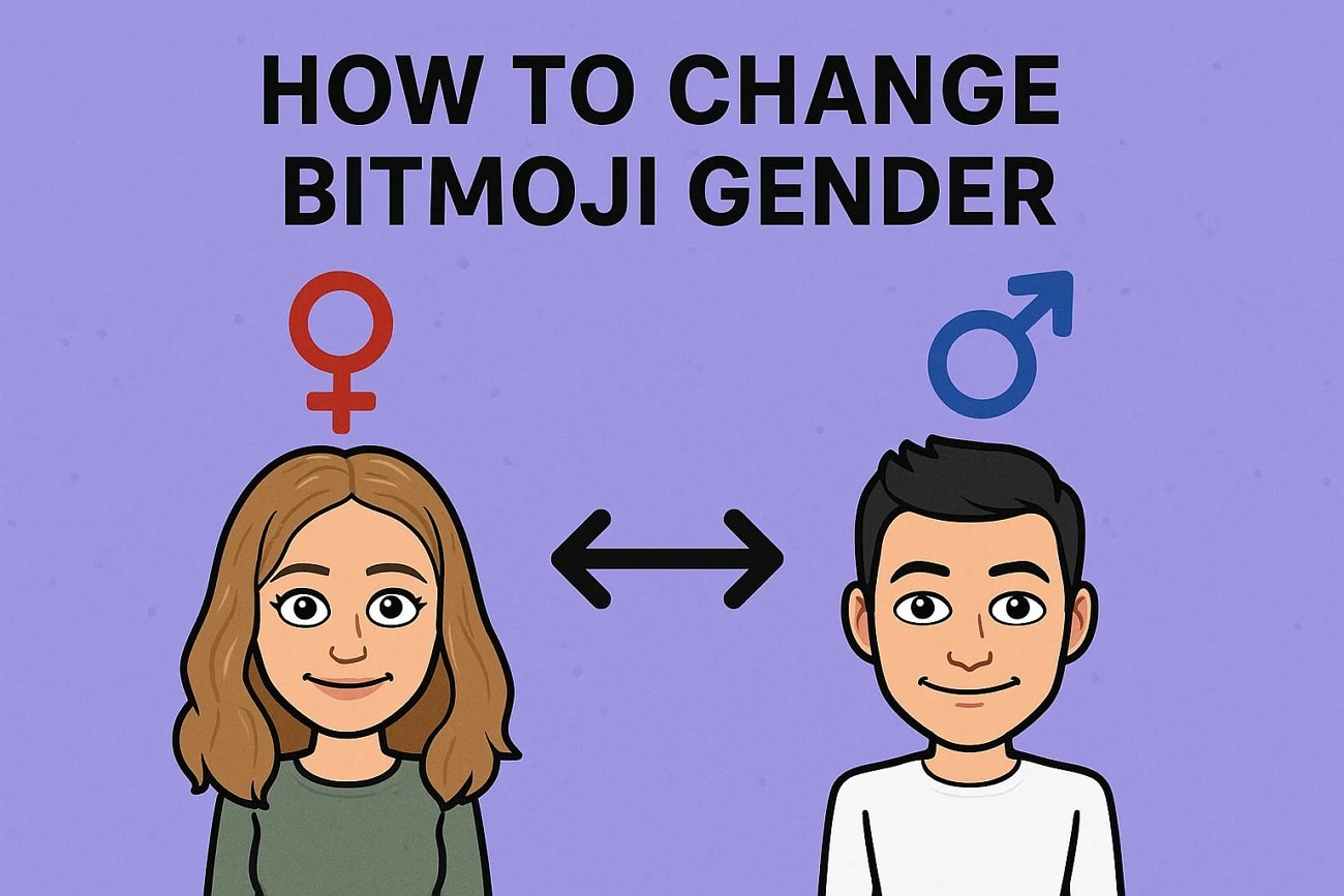 guide to change your bitmoji gender