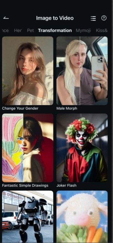 variety of templates in filmora