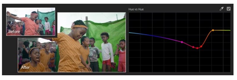hue control in premiere pro