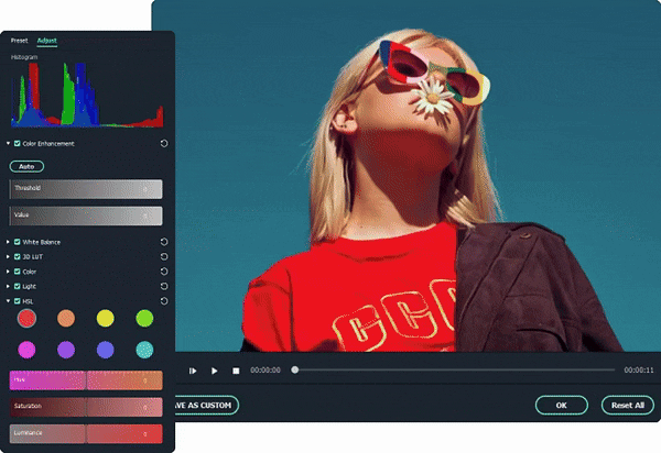 use slider for easy color control