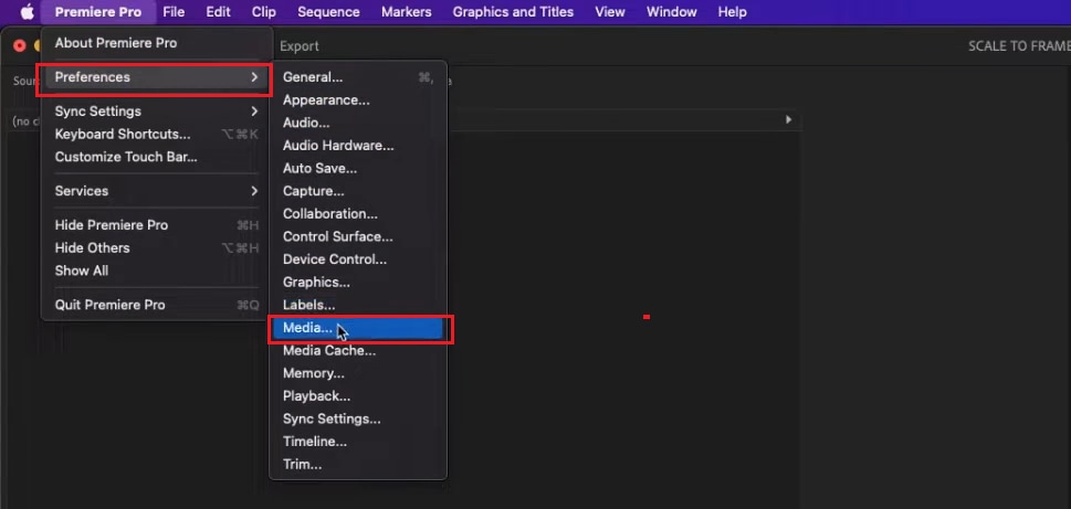 open media in premiere pro