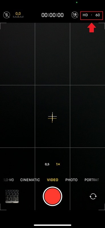 adjust camera settings on iphone from camera