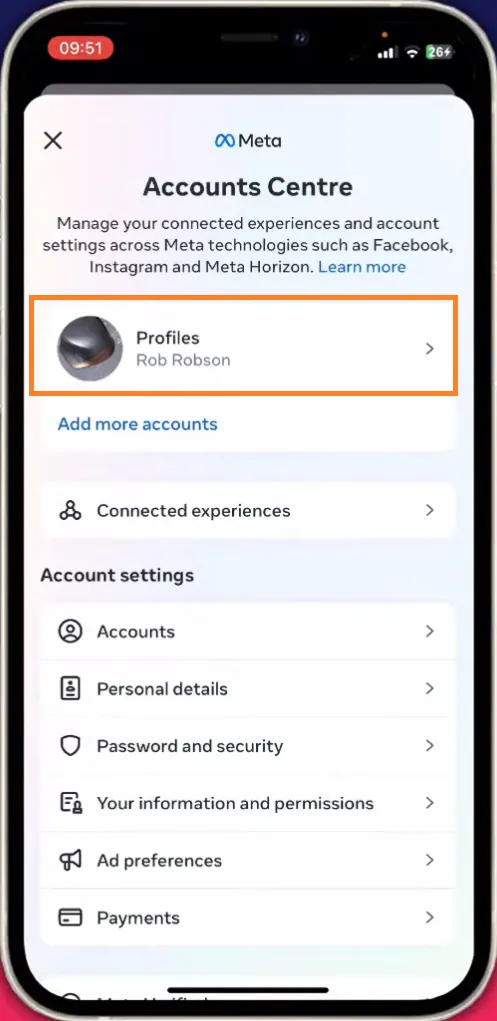 connect facebook to instagram