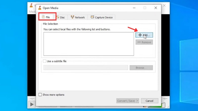 select the vob files on your device