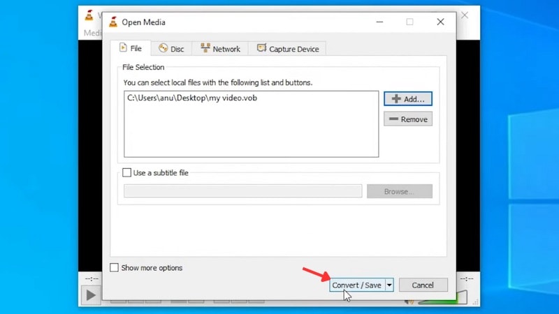 click convert and save to continue