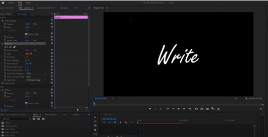 Effet de texte manuscrit dans Premiere Pro