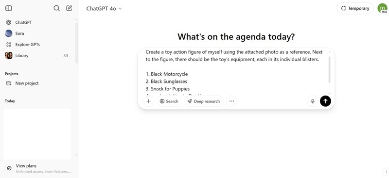 write prompt in the description box