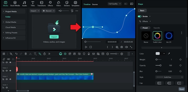 draw a custom path in filmora