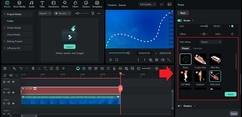 bind object to the path