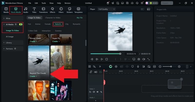 choose image to video template