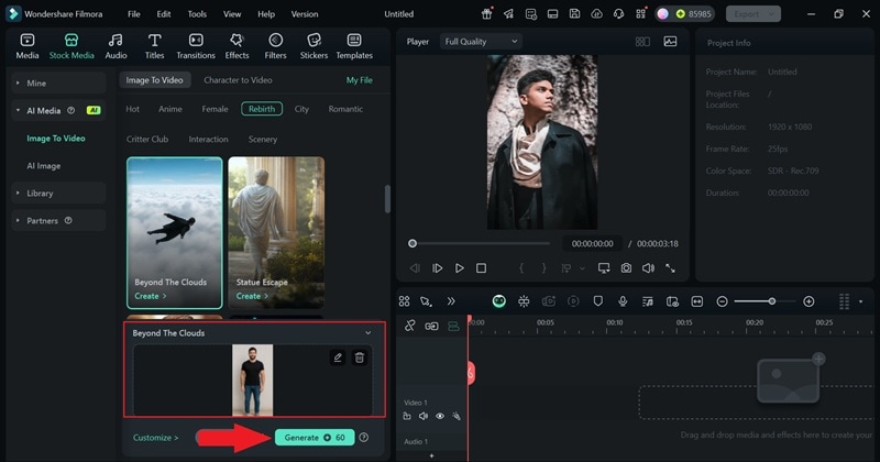 import photo and generate video