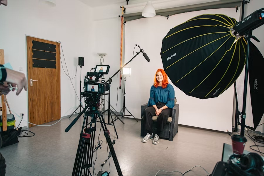 ideal interview intro video setting