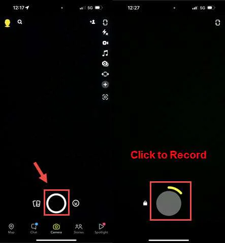 record video on snapchat