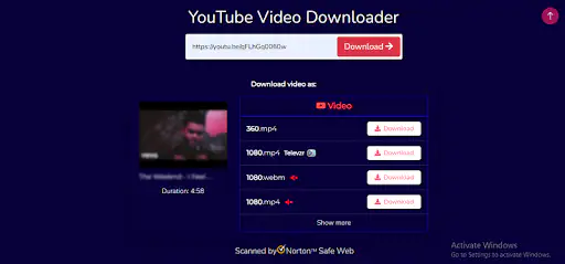 download and crop video from youtube