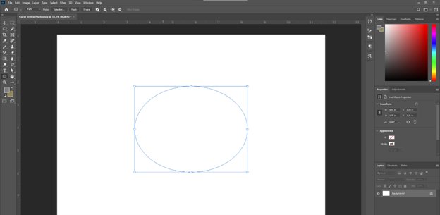 photoshop draw ellipse