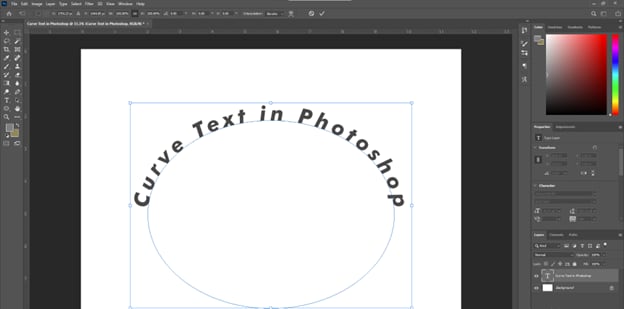 photoshop ellipse enlarged