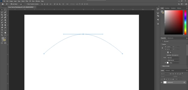 photoshop pen tool anchor points simple curve