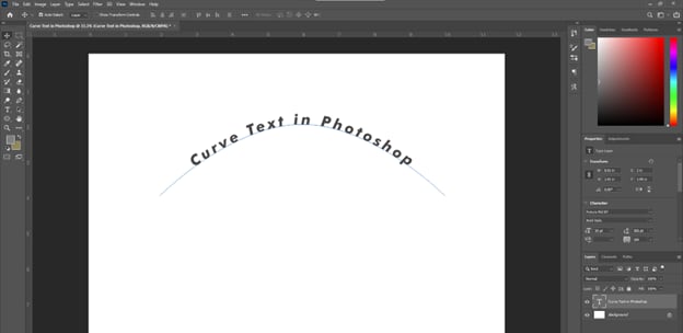 photoshop pen tool curved text enter simple