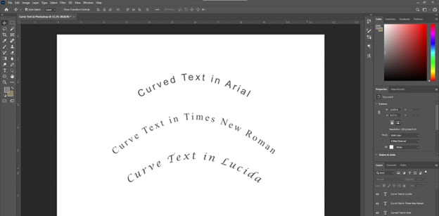 photoshop font types