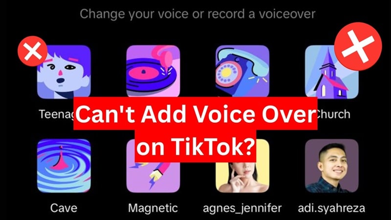 why cant i add voiceover on tiktok