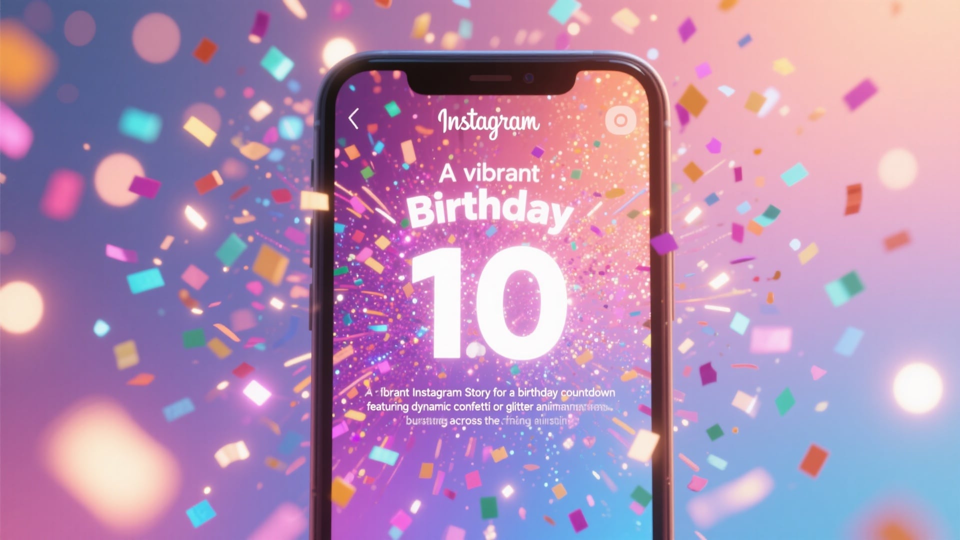 confetti birthday countdown animation