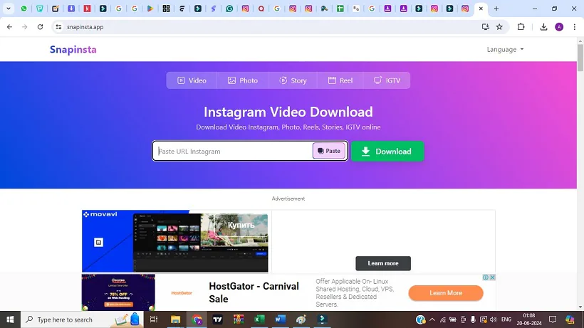 snapinsta online video downloader