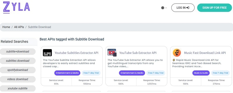 subtitle downloader apis