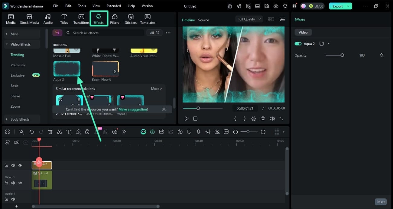 apply effects and filters