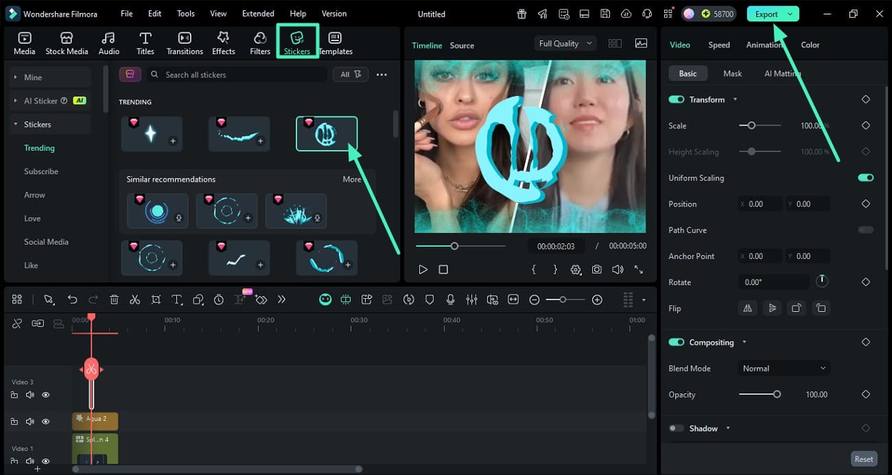 add stickers to video