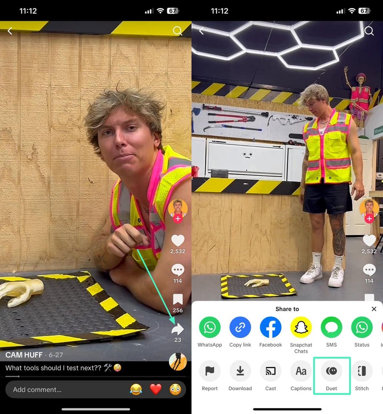 press share select duet