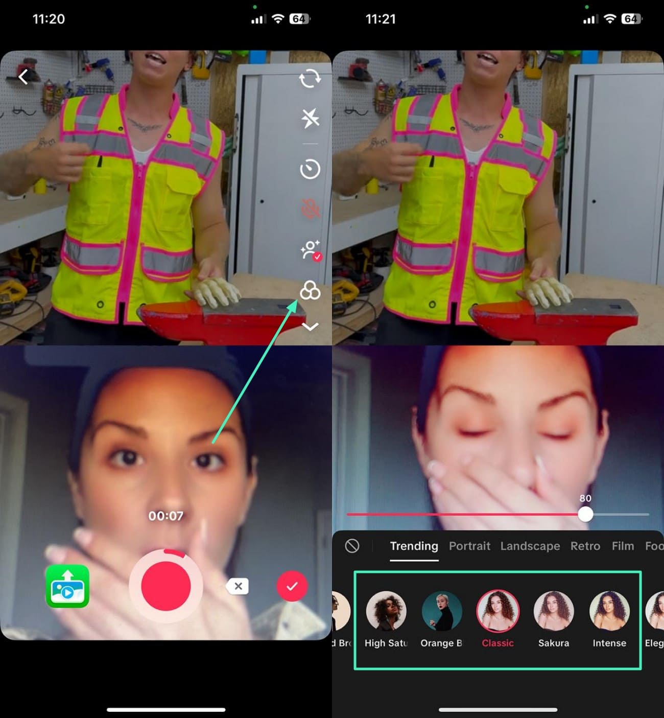 apply beauty filters