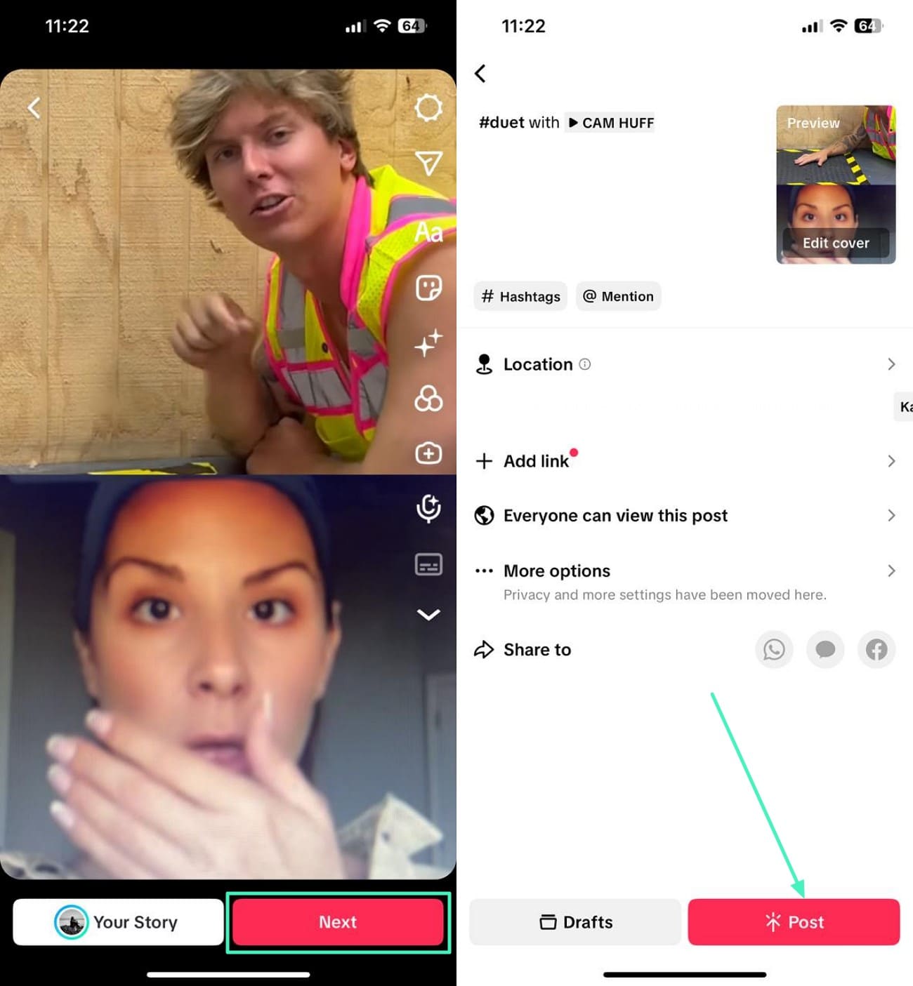 review video and post