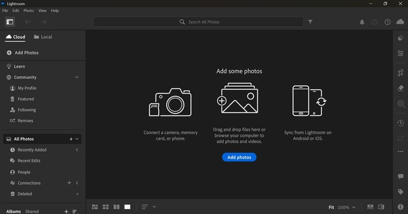 Lightroom CCに写真を追加