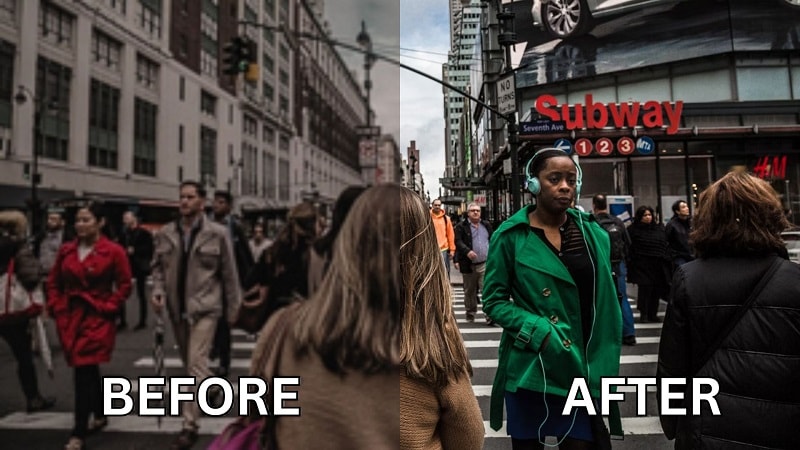 enhance video quality before after