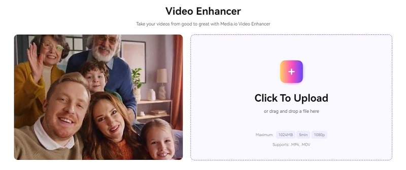 upload video to video enhancer online