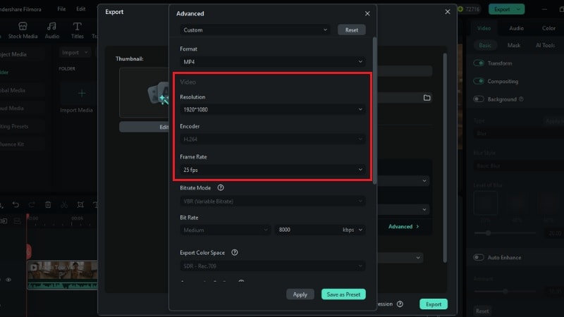 head to the advanced settings