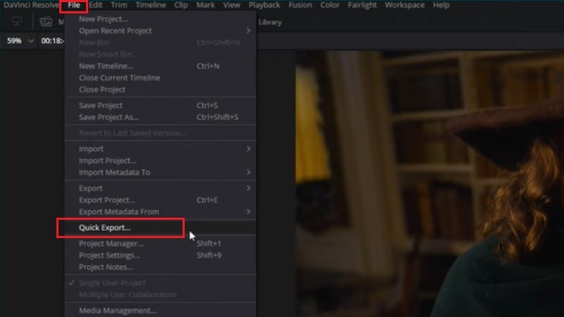 access the quick export tool 1