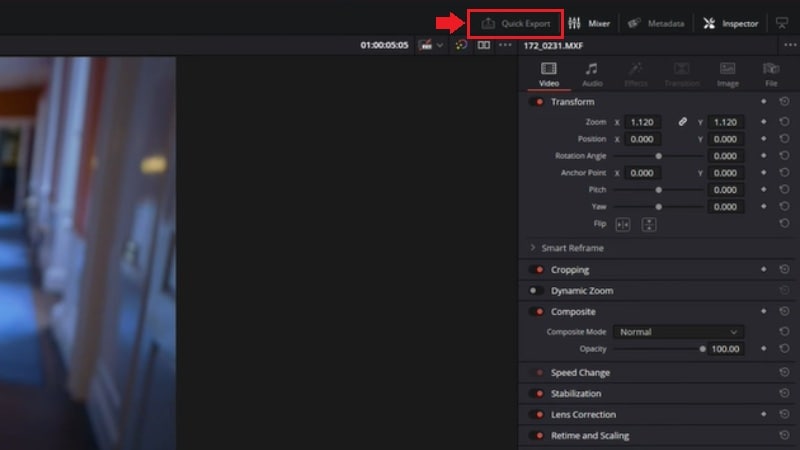 access the quick export tool 2