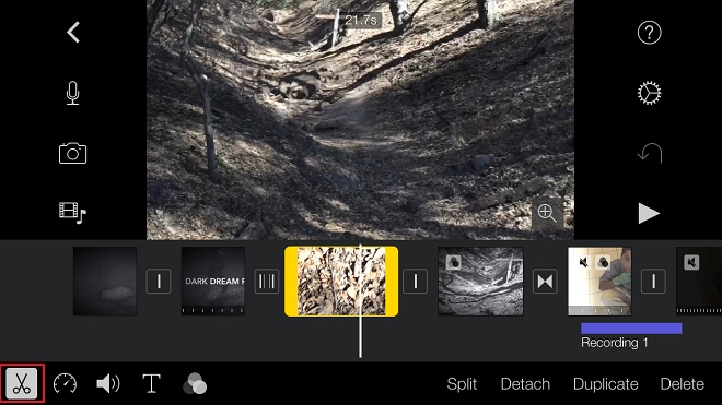 extract audio on iphone with imovie