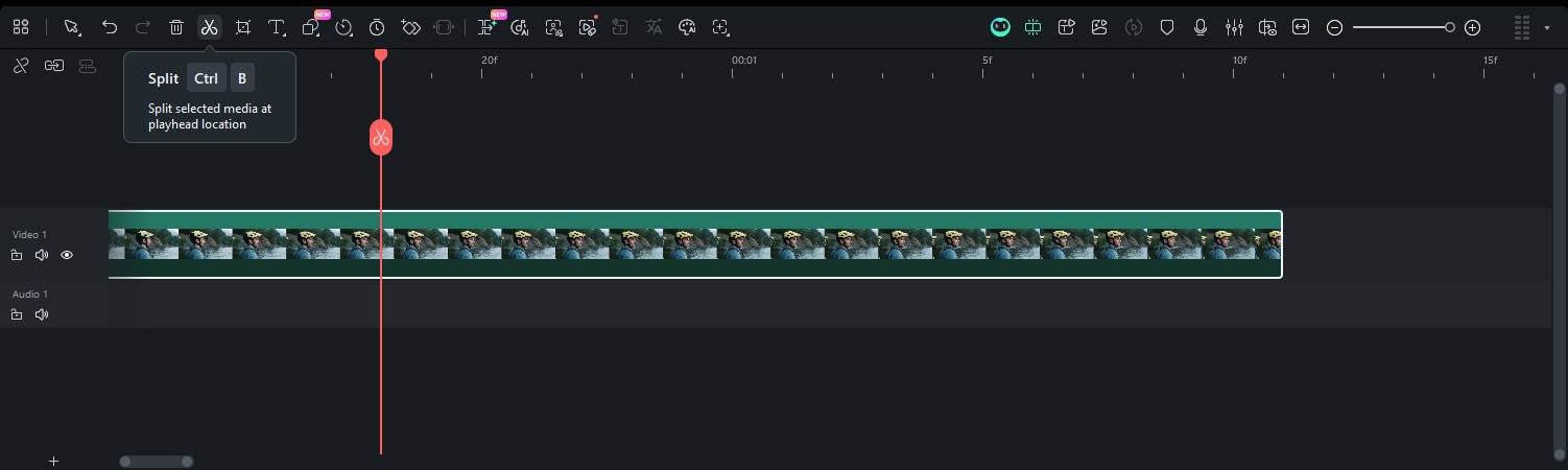 Découper une vidéo dans Filmora