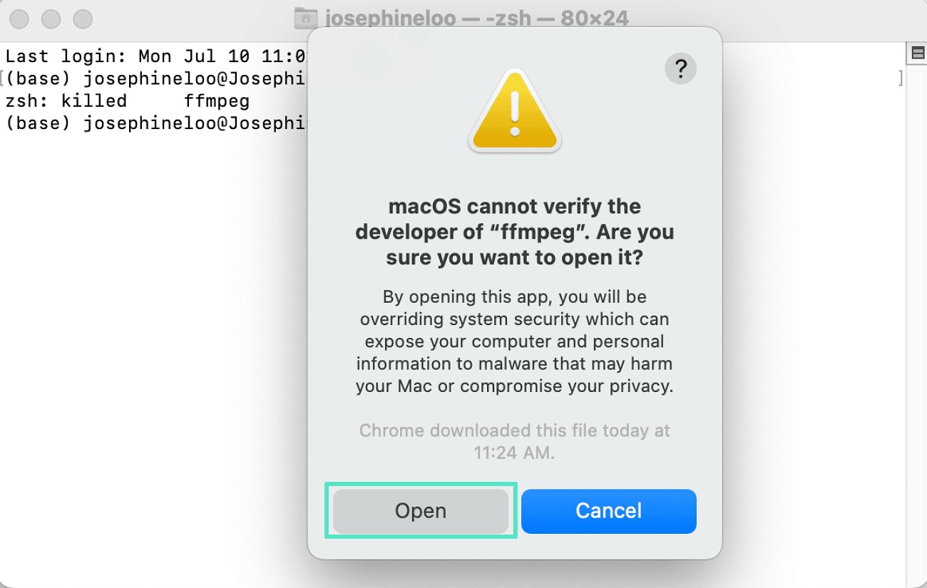 press open to launch tool