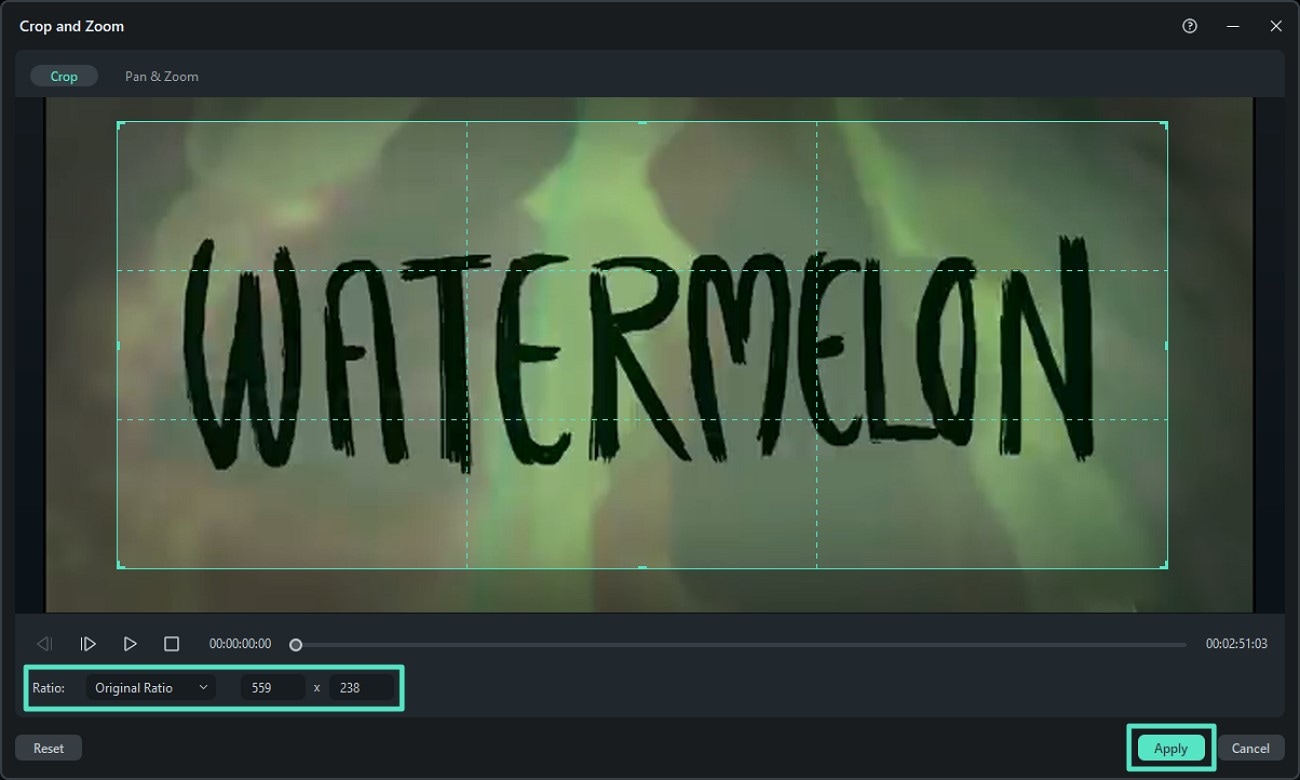 crop video with aspect ratio