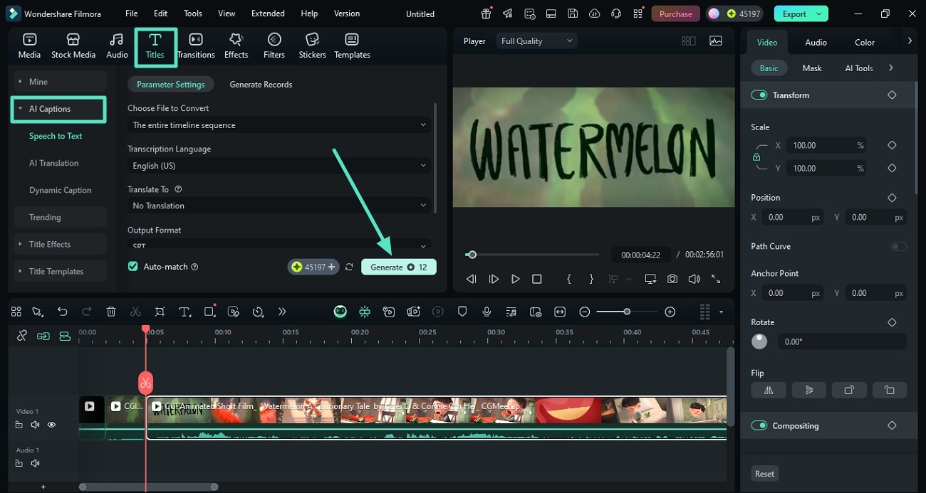 add automated captions