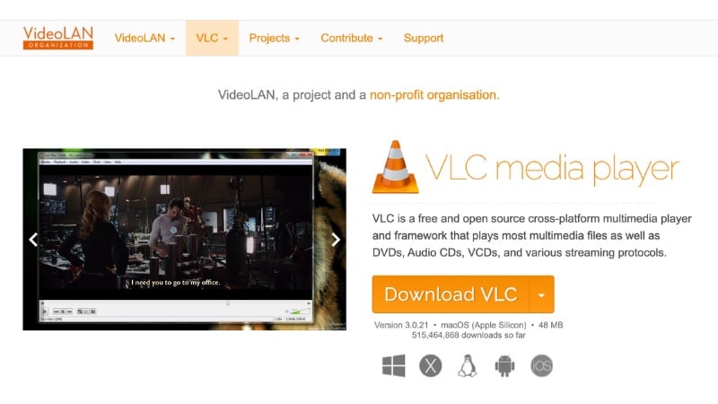 open mpeg files in vlc media player