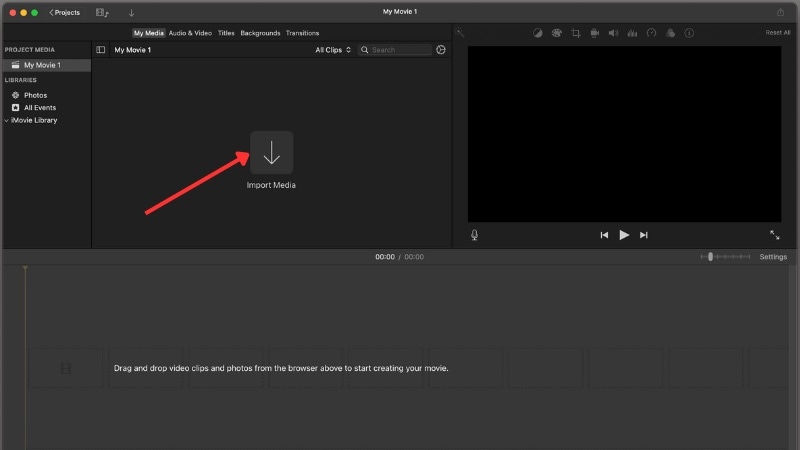 import video clips into imovie