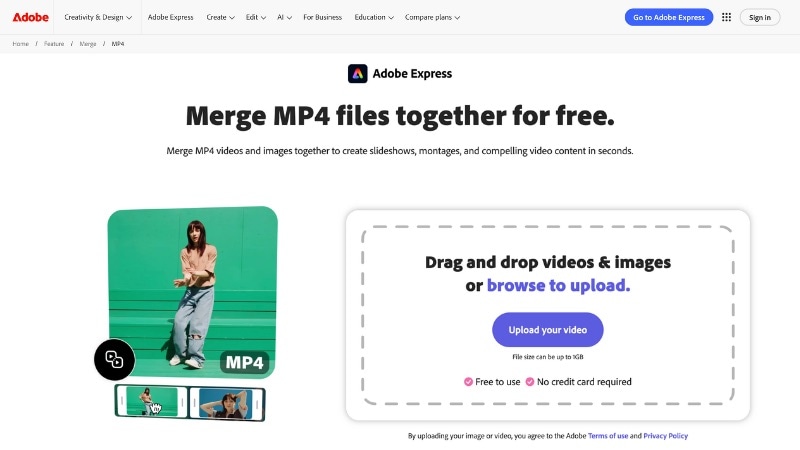 join mp4 files using adobe express