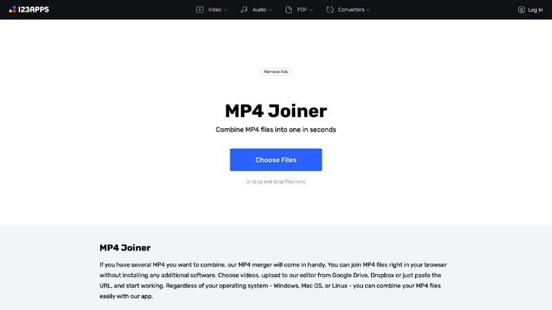 join files using online video cutter